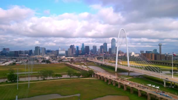 Skyline Dallas Texas Air View — стоковое видео