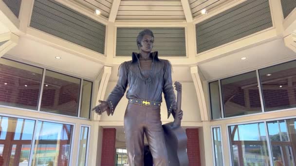 Estatua Elvis Centro Visitantes Memphis Memphis Estados Unidos Noviembre 2022 — Vídeos de Stock