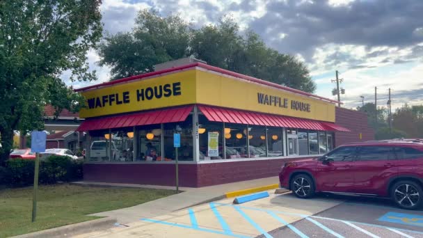 Waffle House Diner Verenigde Staten Houston Verenigde Staten November 2022 — Stockvideo