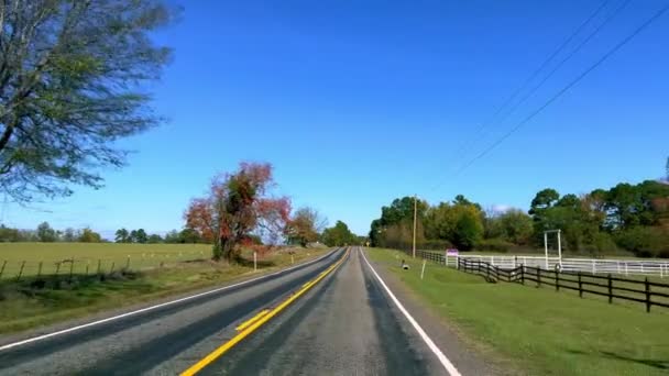 Pov Jazdy Pustej Drodze Teksasie Zdjęcia Podróży — Wideo stockowe