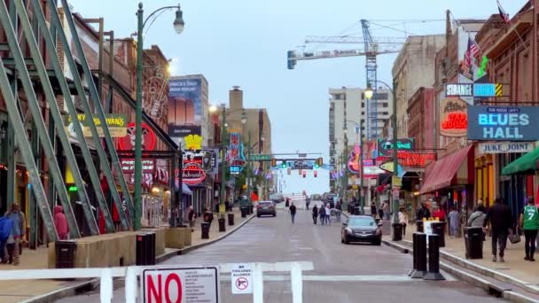 Famosa Beale Street Memphis Memphis Usa Novembre 2022 — Video Stock