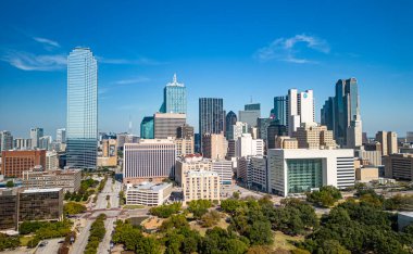 Dallas Teksas üzerinde hava manzarası - Dallas, TEXAS - 30 Ekim 2022