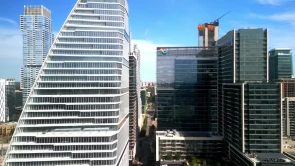 Die Modernen Wolkenkratzer Austin Downtown Austin Texas November 2022 — Stockvideo