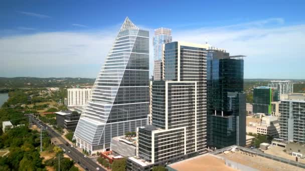 Modern Felhőkarcolók Austin Belvárosában Ausztin Texas November 2022 — Stock videók