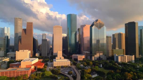 Skyline Houston Texas Coucher Soleil Houston Texas Octobre 2022 — Video