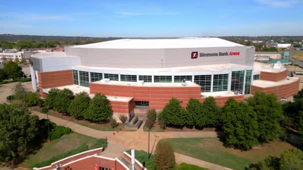 Simmons Bank Arena Little Rock Desde Arriba Little Rock Arkansas — Vídeo de stock