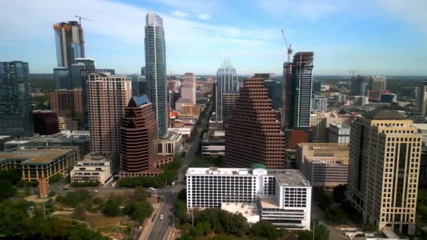 Skyline Von Houston Texas Von Oben Austin Texas November 2022 — Stockvideo