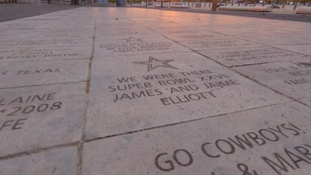 Piastrelle Del Pavimento All Stadium Arlington Casa Dei Dallas Cowboys — Video Stock
