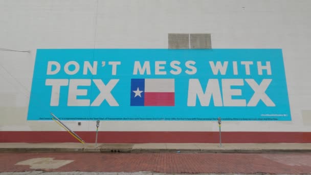 Nezahrávejte Obrazem Texe Mexe Dallasu Dallas Texas Října 2022 — Stock video