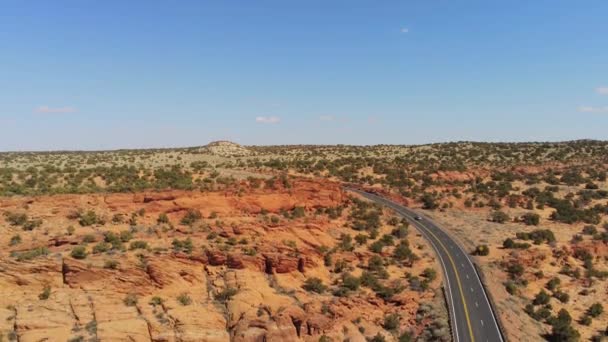 Arizona Çölünün Muhteşem Manzarası Hava Manzarası — Stok video