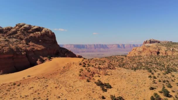 Erstaunliche Landschaft Der Wüste Von Arizona Luftaufnahme — Stockvideo