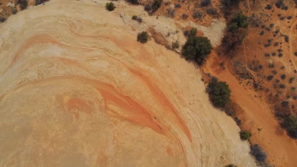 Vackert Landskap Nära Arches Nationalpark Moab Med Sina Gula Sandstenar — Stockvideo
