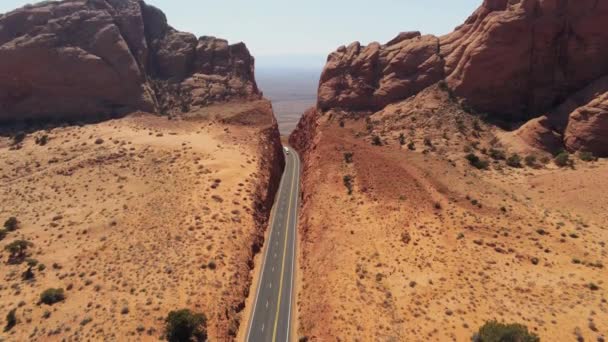 Erstaunliche Landschaft Der Wüste Von Arizona Luftaufnahme — Stockvideo