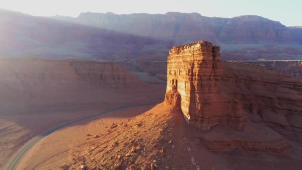 Καταπληκτικό Τοπίο Στην Έρημο Της Αριζόνα Εναέρια Άποψη — Αρχείο Βίντεο