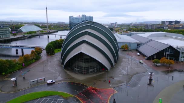 Clyde Auditorium Presso Sse Scottish Exhibition Conference Center Glasgow Glasgow — Video Stock
