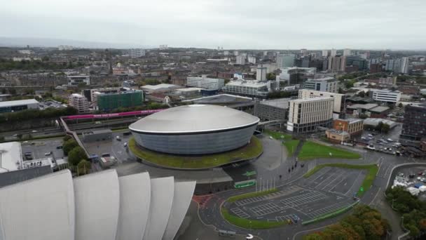 Sse Scottish Exhibition Conference Center Στη Γλασκώβη Glasgow Ηνωμενο Βασιλειο — Αρχείο Βίντεο