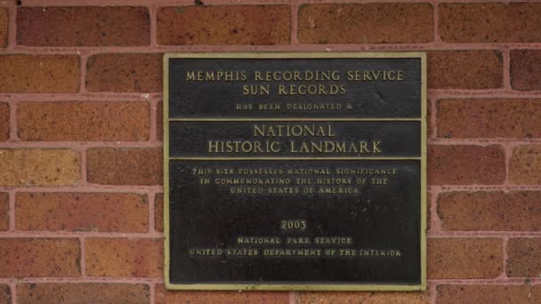 Sun Records Memphis National Historic Landmark Memphis Tenessee November 2022 — стокове відео