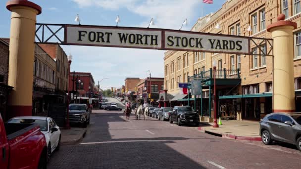 Fort Worth Stockyards Bairro Histórico Fort Worth Texas Novembro 2022 — Vídeo de Stock