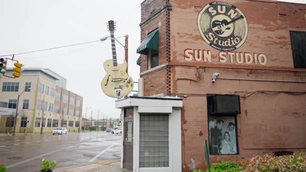 Słynne Sun Records Memphis Legendarne Studio Nagraniowe Memphis Tennessee Listopad — Wideo stockowe