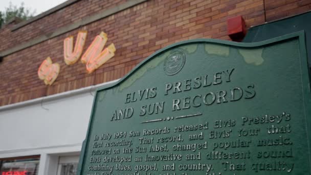 Elvis Presley Sun Records Recording Ding Studio Memphis Tennessee November — 图库视频影像