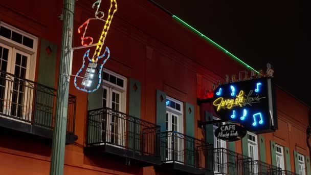 Beale Street Memphis Hogar Del Blues Música Rock Lugar Legendario — Vídeo de stock