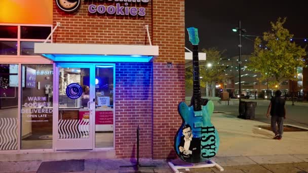 Jonny Cash Guitar Beale Street Memphis Home Blues Rock Music — ストック動画