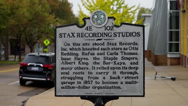 Célèbres Studios Enregistrement Stax Dans Ville Memphis Memphis Tennessee Novembre — Video