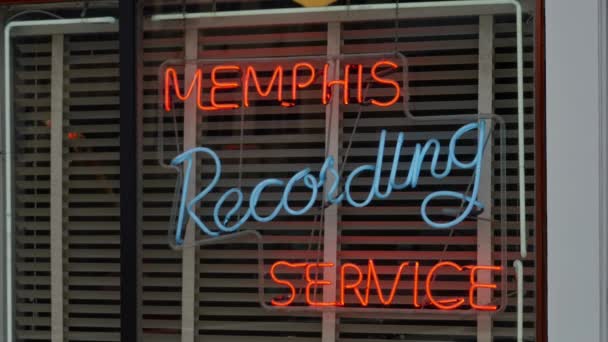 Beroemde Sun Records Memphis Legendarische Opnamestudio Memphis Tennessee November 2022 — Stockvideo