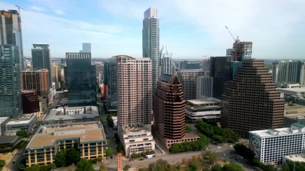 Houston Teksas Skyline Austin Texas Kasım 2022 — Stok video