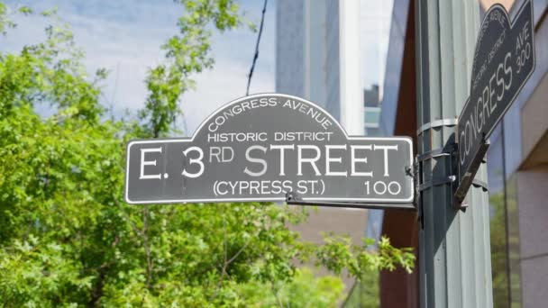 Congress Avenue 3Rd Street Historic District Austin Austin Texas Outubro — Vídeo de Stock