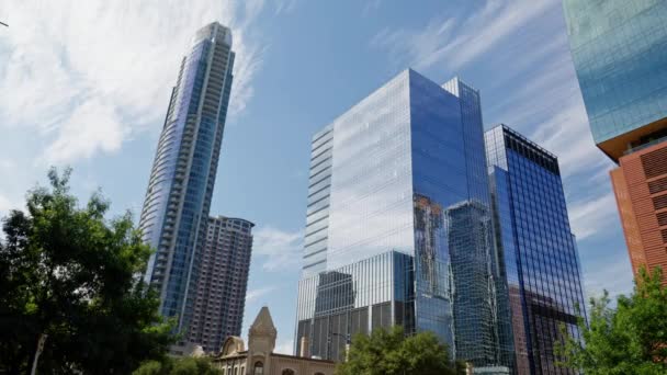 Die Modernen Bürogebäude Austin Downtown Austin Texas Oktober 2022 — Stockvideo
