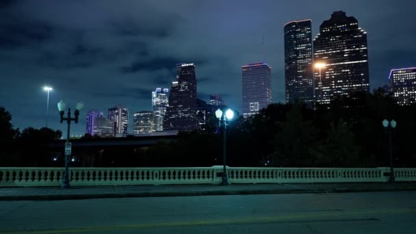 Puente Sabine Centro Houston Houston Texas Noviembre 2022 — Vídeos de Stock