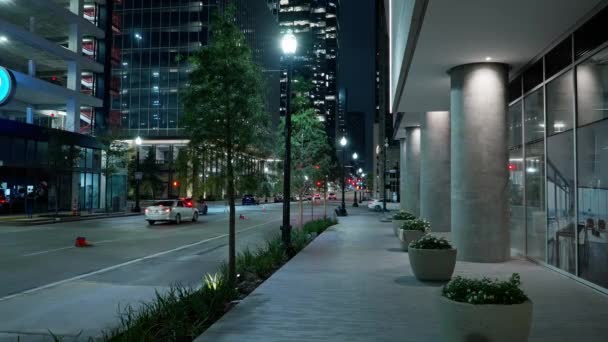 Street Canyon Houston Belvárosában Houston Texas November 2022 — Stock videók