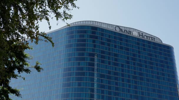 Omni Hotel Центре Далласа Dallas Texas Октябрь 2022 — стоковое видео