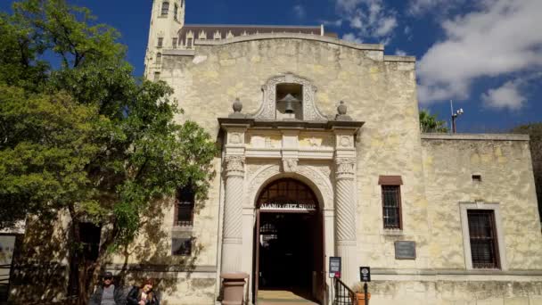 Alamo San Antoniu Nejznámější Památkou Městě San Antonio Texas — Stock video