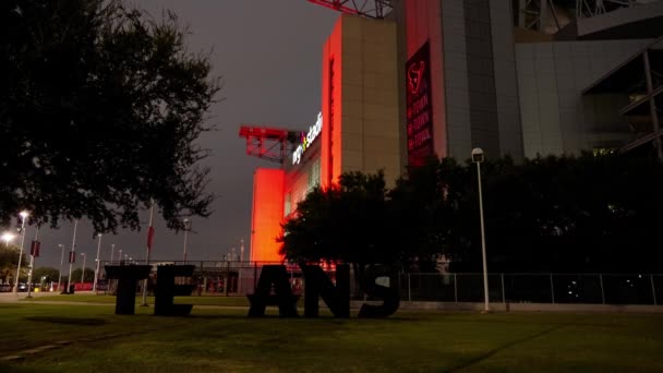 Nrg Stadium Houston Heimat Der Houston Texans Football Mannschaft Houston — Stockvideo