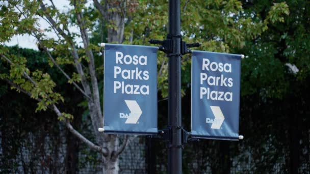 Rosa Parks Plaza Далласе Техас Dallas Texas Октября 2022 Года — стоковое видео
