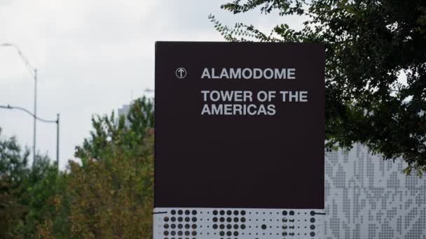 Indicazione Alamodome Torre Delle Americhe San Antonio San Antonio Tessa — Video Stock