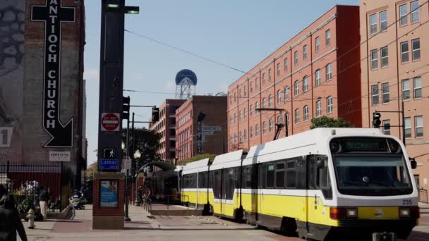 Tram Dans Centre Ville Dallas Dallas Texas Octobre 2022 — Video