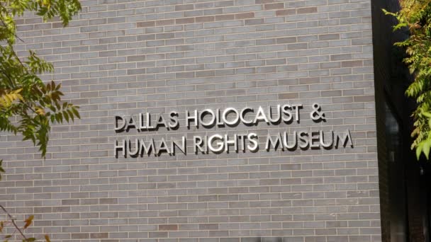 Museo Del Holocausto Los Derechos Humanos Dallas Dallas Texas Octubre — Vídeo de stock
