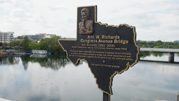 Ann Richards Congress Avenue Bridge Austin Ausztin Texas Október 2022 — Stock videók