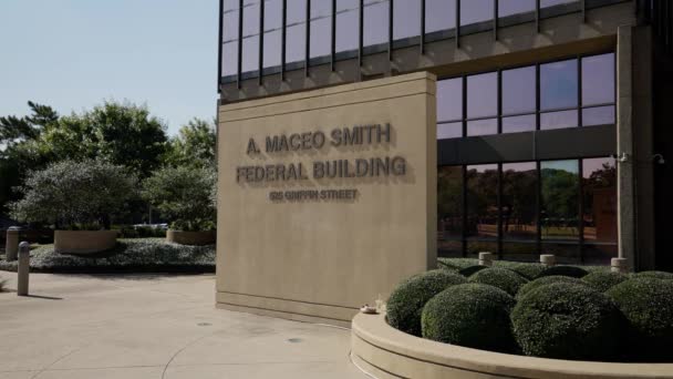 达拉斯的Maceo Smith联邦大楼 Dallas Texas October 2022 — 图库视频影像