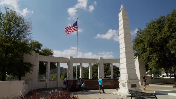Dealey Plaza Dallas Nationaal Historisch Monument Dallas Texas Oktober 2022 — Stockvideo