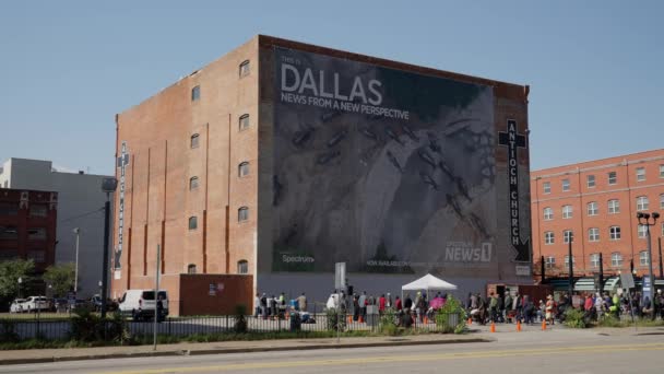Dallas Pubblicità Muro Dallas Texas Ottobre 2022 — Video Stock