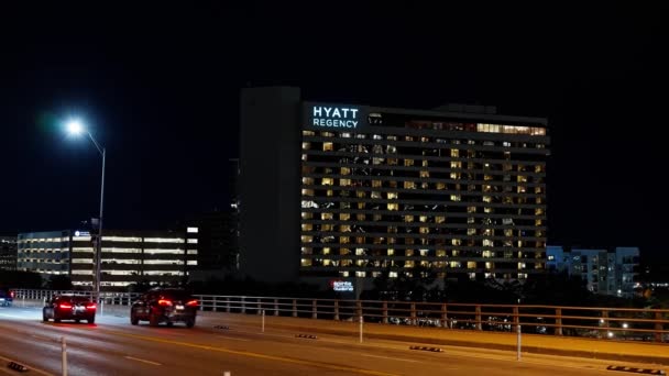奥斯丁Hyatt Regency Hotel Austin Austin Texas October 2022 — 图库视频影像