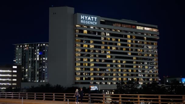 Отель Hyatt Regency Остине Аустин Тексас Октября 2022 Года — стоковое видео
