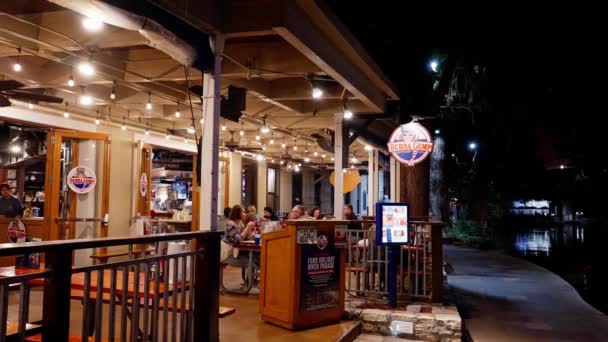 Bubba Gump Restaurante Riverwalk San Antonio San Antonio Texas Novembro — Vídeo de Stock