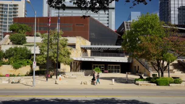Austin City Hall Der Innenstadt Austin Texas Oktober 2022 — Stockvideo