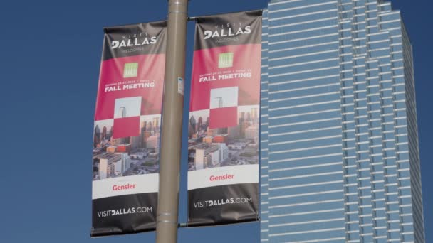 Επίσκεψη Ντάλας Καλωσορίζει Στην Φθινοπωρινή Συνάντηση Dallas Texas Οκτωβρίου 2022 — Αρχείο Βίντεο