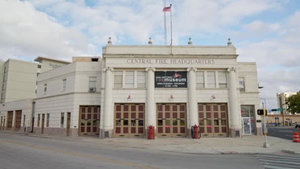 Central Fire Headquarters Museum San Antonio Texas San Antonio Texas — Vídeo de Stock